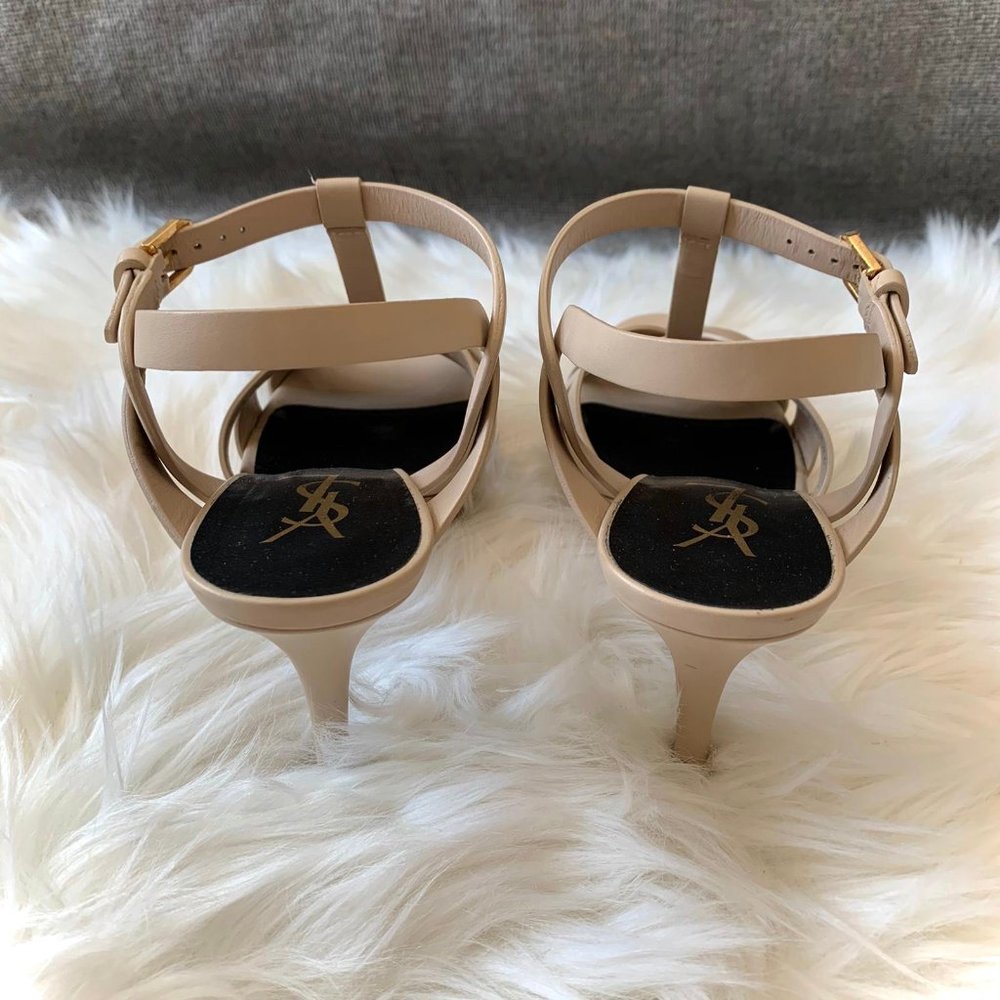 YSL Saint Laurent Tribute Beige platform sandals - Picture 3 of 6